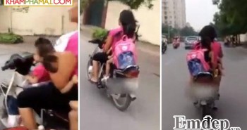 Mách cha mẹ cách chở bé di chuyển bằng xe máy an toàn nhất