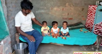 Bệnh bí ẩn khiến ba anh em Ấn Độ mãi như trẻ tập đi