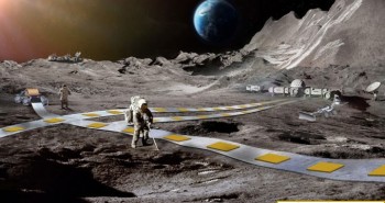 Hệ thống đường ray dùng "robot bay" chở hàng trên Mặt trăng