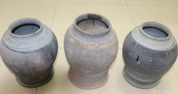 3 hũ sành cổ thời Trần - Lê được phát hiện ở khu vực Văn miếu Hà Tĩnh